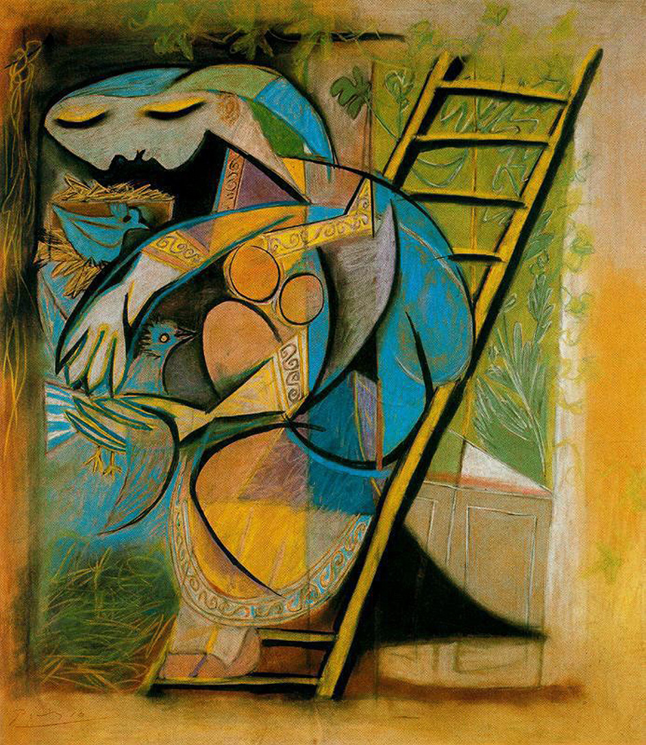 Picasso Farmer's wife on a stepladder 1933